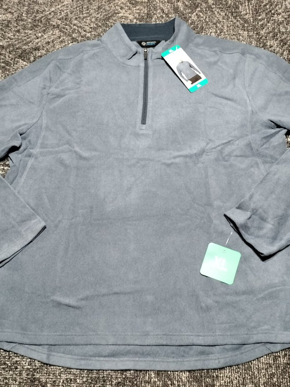 Mondetta outdoor project Men’s XL Quarter Zip Fleece Pullover Blue NEW NWT